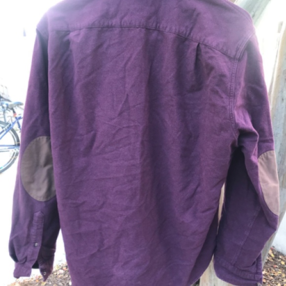 Maroon LL Bean Flannel Shirt - Picture 2 of 3
